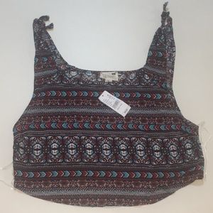 Flowing Tribal Print Crop Top, Pacsun